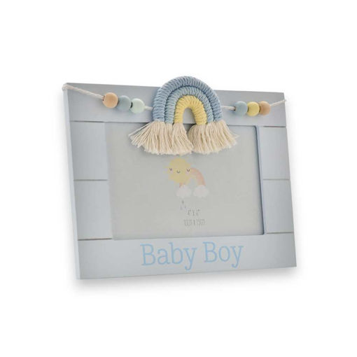 Picture of BABY BOY BLUE MACRAME FRAME 4X6